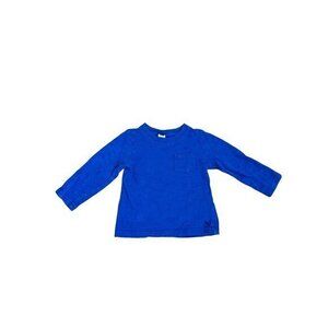 Janie And Jack Blue Long Sleeve Pocket Shirt